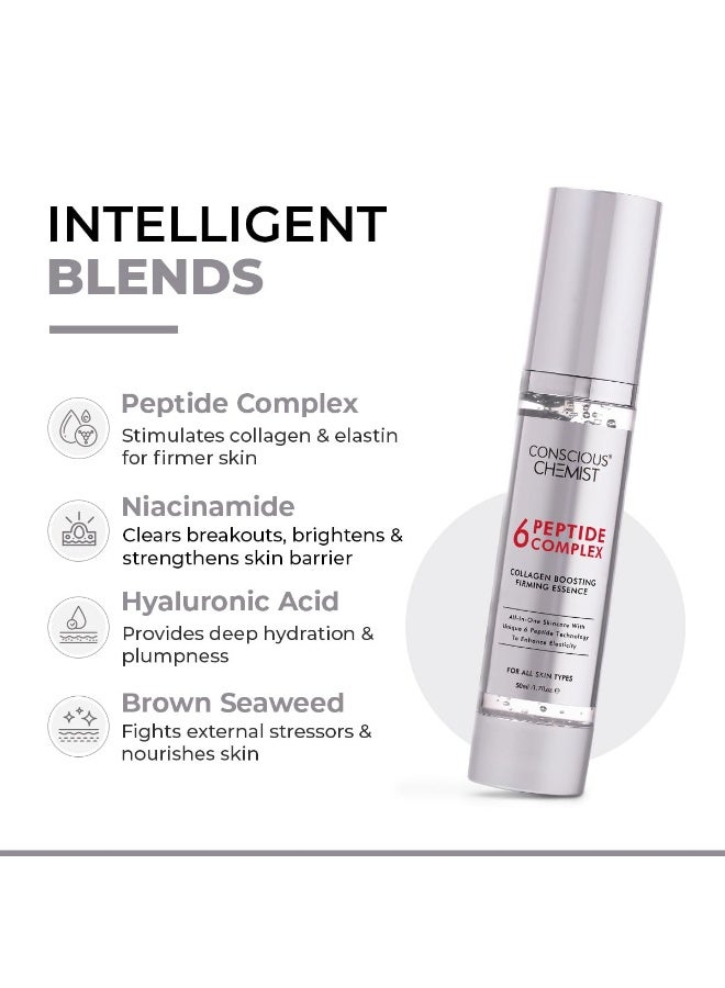 كيميائي واعي سيروم كونشس كيميست بستة ببتيدات للوجه | 50 مل | خلاصة معززة للكولاجين لشد البشرة، سيروم للوجه غني بالنياسيناميد وحمض الهيالورونيك، يقلل الخطوط الدقيقة والتجاعيد، مناسب للرجال والنساء. - Image 3